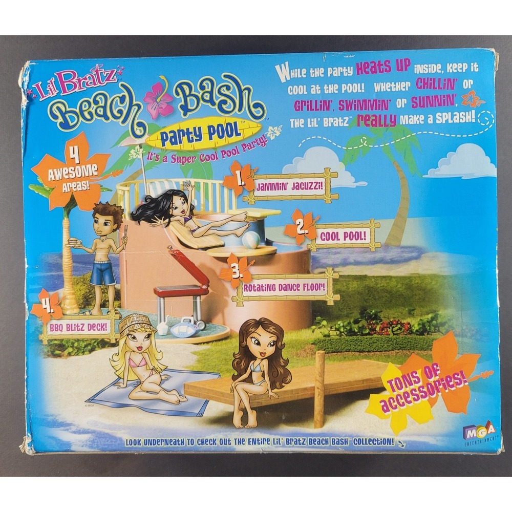 Bratz Beach Bash Party Pool Playset for Lil Bratz Dolls New - Picture 2 of 8